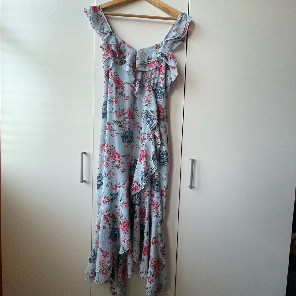 WAYF High-Low Floral Dress
